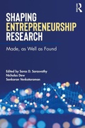 Cover: Shaping Entrepreneurship Research - Routledge