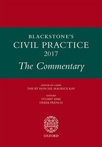 Abbildung von: Blackstone's Civil Practice 2017: The Commentary - Oxford University Press