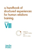 Cover: A Handbook of Structured Experiences for Human Relations Training, Volume 8 - Pfeiffer