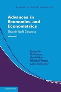 Cover: Advances in Economics and Econometrics: Volume 1 - Cambridge University Press