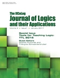 Cover: Ifcolog Journal of Logics and their Applications Volume 4, number 1 - College Publications