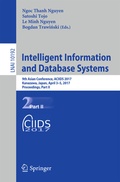 Cover: Intelligent Information and Database Systems - Springer