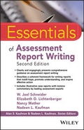 Cover: Essentials of Assessment Report Writing - Wiley