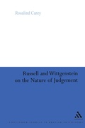 Cover: Russell and Wittgenstein on the Nature of Judgement - Continuum International Publishing Group Ltd.