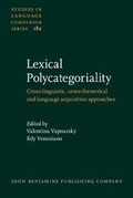 Cover: Lexical Polycategoriality - John Benjamins Publishing Co
