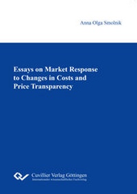 Abbildung von: Essays on Market Response to Changes in Costs and Price Transparency - Cuvillier Verlag
