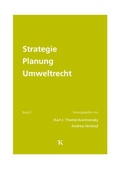 Cover: Strategie Planung Umweltrecht, Band 7 - Thom&eacute;-Kozmiensky Verlag GmbH