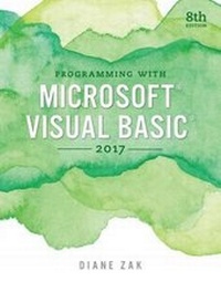 Abbildung von: Programming with Microsoft Visual Basic 2017 - Course Technology Inc