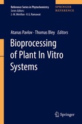 Cover: Bioprocessing of Plant In Vitro Systems - Springer