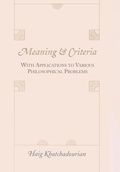 Cover: Meaning and Criteria - Peter Lang Verlag