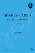 Cover: Shakespeare's Legal Language - Continuum Publishing Corporation