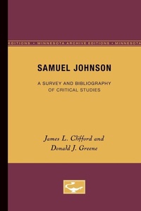 Enlarge image Cover: Samuel Johnson - University of Minnesota Press
