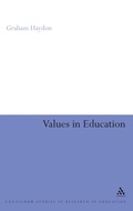 Cover: Values in Education - Continuum International Publishing Group Ltd.