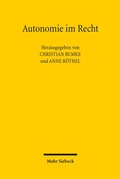 Cover: Autonomie im Recht - Mohr Siebeck