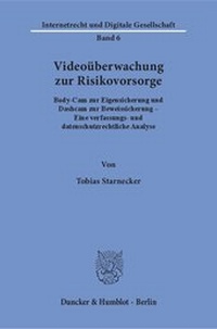 Abbildung von: Videoüberwachung zur Risikovorsorge. - Duncker & Humblot