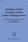 Cover: Heidegger Studies - Heidegger Studien - Etudes Heideggeriennes. - Duncker & Humblot