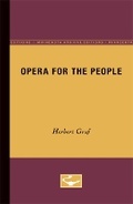 Cover: Opera for the People - University of Minnesota Press