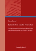 Cover: Datenschutz in sozialen Netzwerken - Kovac, Dr. Verlag