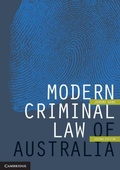 Cover: Modern Criminal Law of Australia - Cambridge University Press