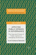 Cover: Applying Public Opinion in Governance - Palgrave Macmillan