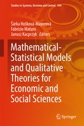 Cover: Mathematical-Statistical Models and Qualitative Theories for Economic and Social Sciences - Springer