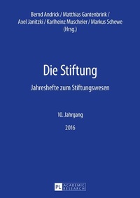 Enlarge image Cover: Die Stiftung - Peter Lang Verlag
