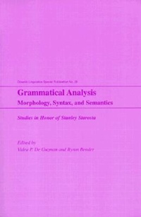 Enlarge image Cover: Grammatical Analysis - University of Hawai'i Press