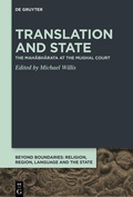 Cover: Translation and State - De Gruyter