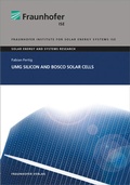 Cover: UMG Silicon and BOSCO Solar Cells - Fraunhofer Verlag
