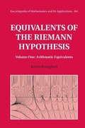 Cover: Equivalents of the Riemann Hypothesis: Volume 1, Arithmetic Equivalents - Cambridge University Press