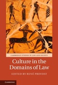 Cover: Culture in the Domains of Law - Cambridge University Press