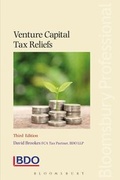 Cover: Venture Capital Tax Reliefs - Bloomsbury Professional