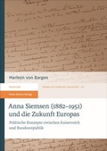 Cover: Anna Siemsen (1882-1951) und die Zukunft Europas - Franz Steiner Verlag