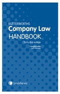 Cover: Butterworths Company Law Handbook - Butterworths Law