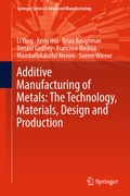 Cover: Additive Manufacturing of Metals: The Technology, Materials, Design and Production - Springer