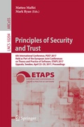 Cover: Principles of Security and Trust - Springer