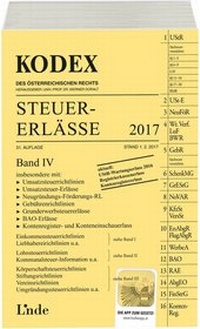 Abbildung von: KODEX Steuer-Erlässe 2017, Band IV - Linde