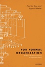 Cover: For Formal Organization - OUP eBook
