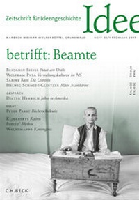 Abbildung von: Zeitschrift für Ideengeschichte Heft XI/1 Frühjahr 2017 - C.H.BECK