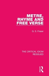 Enlarge image Cover: Metre, Rhyme and Free Verse - Routledge