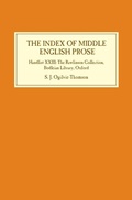 Cover: The Index of Middle English Prose - D.S. Brewer