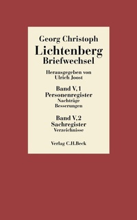 Abbildung von: Lichtenberg Briefwechsel Bd. 5: Register - C.H.BECK
