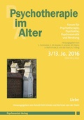 Cover: Psychotherapie im Alter Nr. 51: Liebe, herausgegeben von Astrid Riehl-Emde und Bertram von der Stein - Psychotherapie im Alter