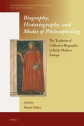 Cover: Biography, Historiography, and Modes of Philosophizing - Brill