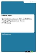 Cover: Quellenkommentar zum Brief des Praefekten vom Sieg-Department an dessen Bevoelkerung - GRIN Verlag