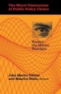 Cover: Moral Dimensions of Public Policy Choice, The - University of Pittsburgh Press