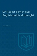 Cover: Sir Robert Filmer and English Political Thought - University of Toronto Press