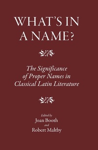 Enlarge image Cover: What's in a Name? - Classical Press of Wales