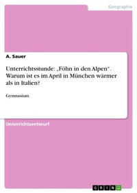 Enlarge image Cover: Unterrichtsstunde - GRIN Verlag