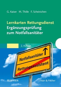 Abbildung von: Lernkarten Rettungsdienst - Ergänzungsprüfung zum Notfallsanitäter - Urban & Fischer